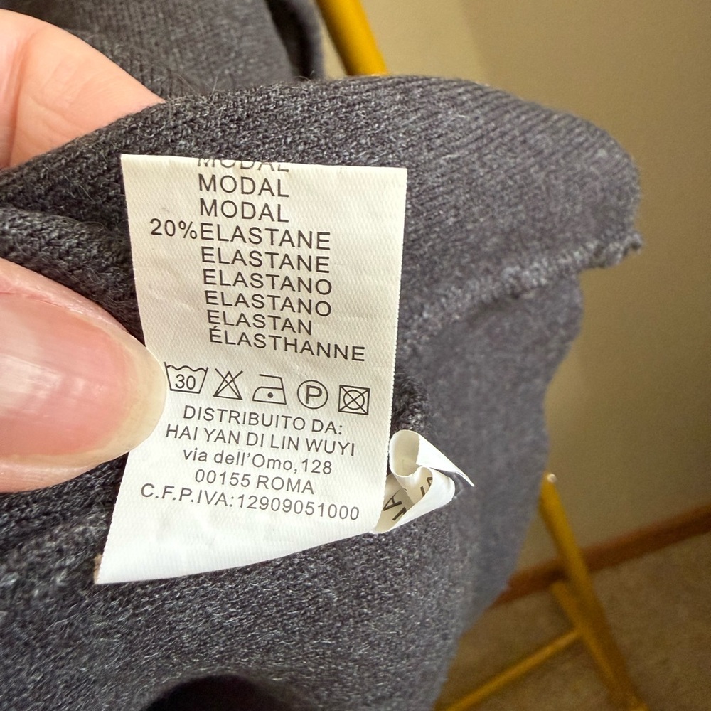 Finery London Charcoal Gray Sweater Womens Crewneck Knit Minimal S M - Picture 5 of 6